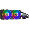 Kirin 240 CPU water cooling radiator with ARGB fan showing aluminium-copper construction