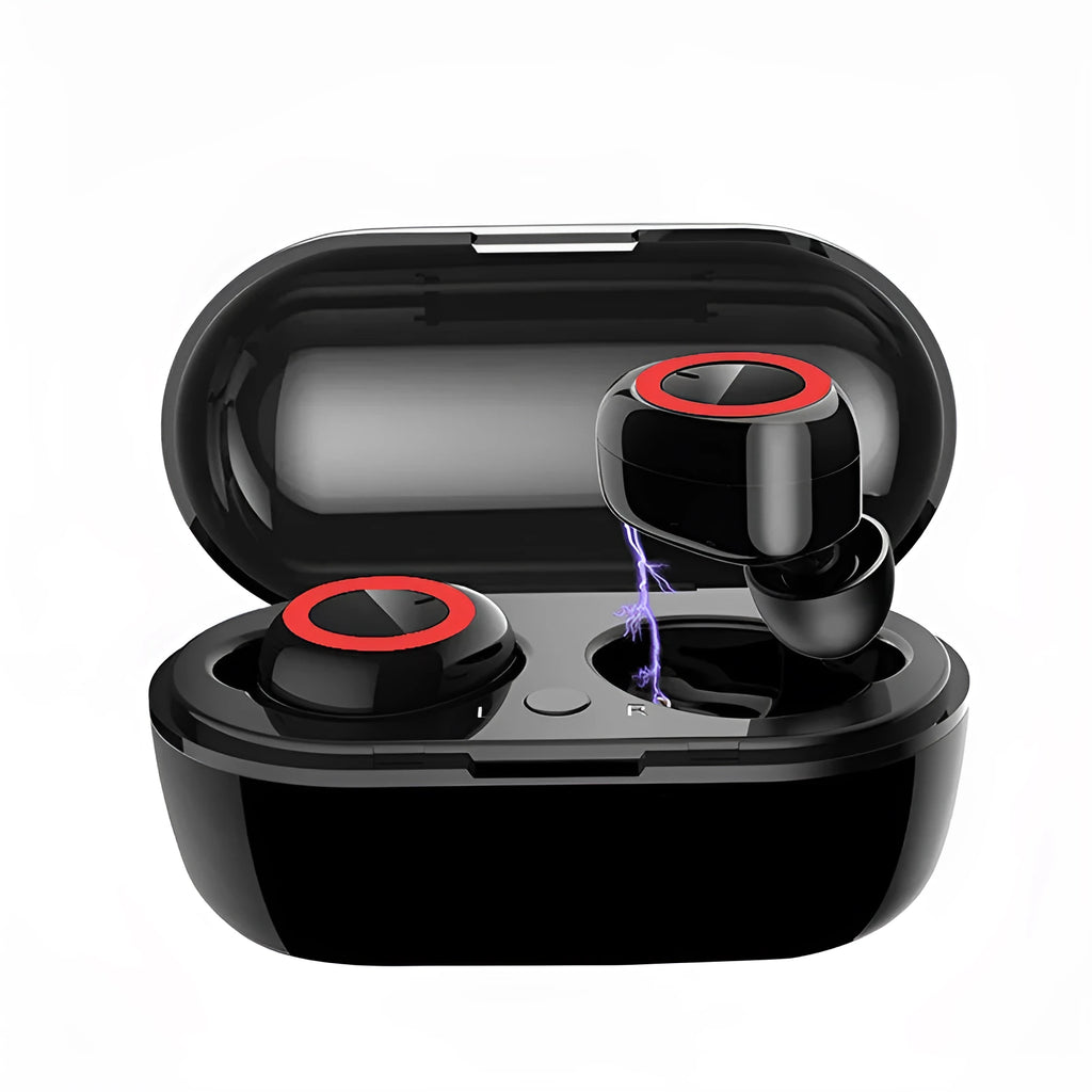 TWS Bluetooth wireless headset with earplug design in various colour options including black, white and two-tone combinations