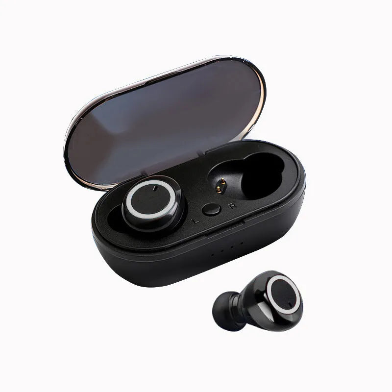 TWS Bluetooth wireless headset with earplug design in various colour options including black, white and two-tone combinations