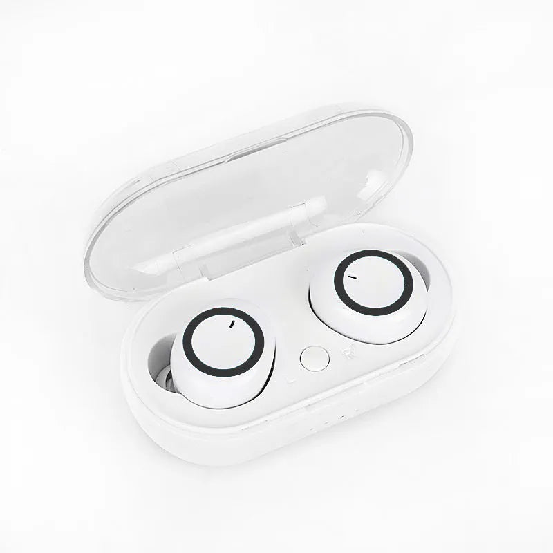 TWS Bluetooth wireless headset with earplug design in various colour options including black, white and two-tone combinations