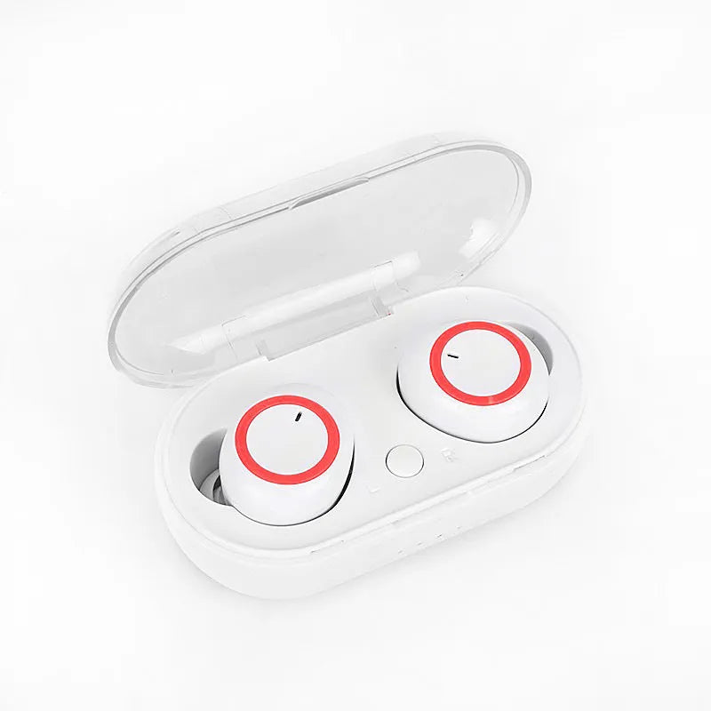 TWS Bluetooth wireless headset with earplug design in various colour options including black, white and two-tone combinations