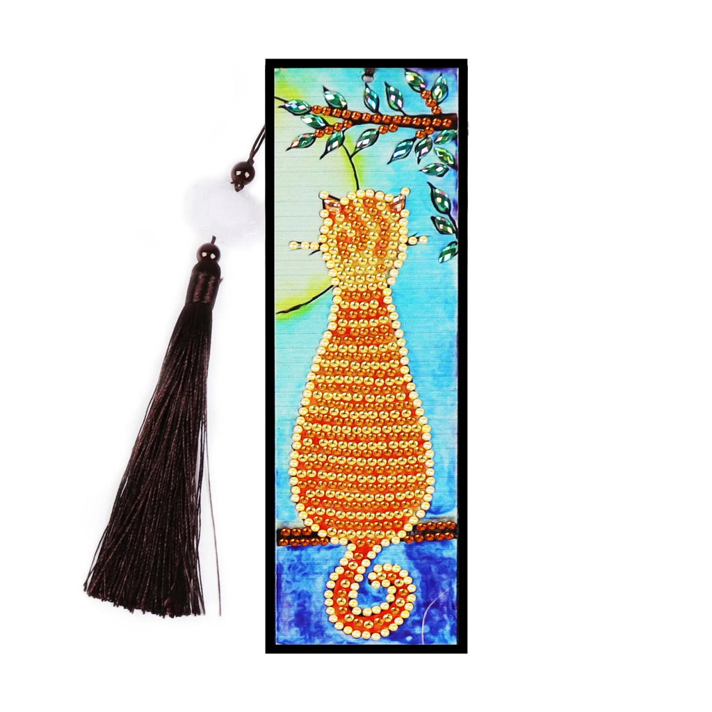 DIY 5D diamond painting bookmark derivative with special-shaped mandala design and floral decoration