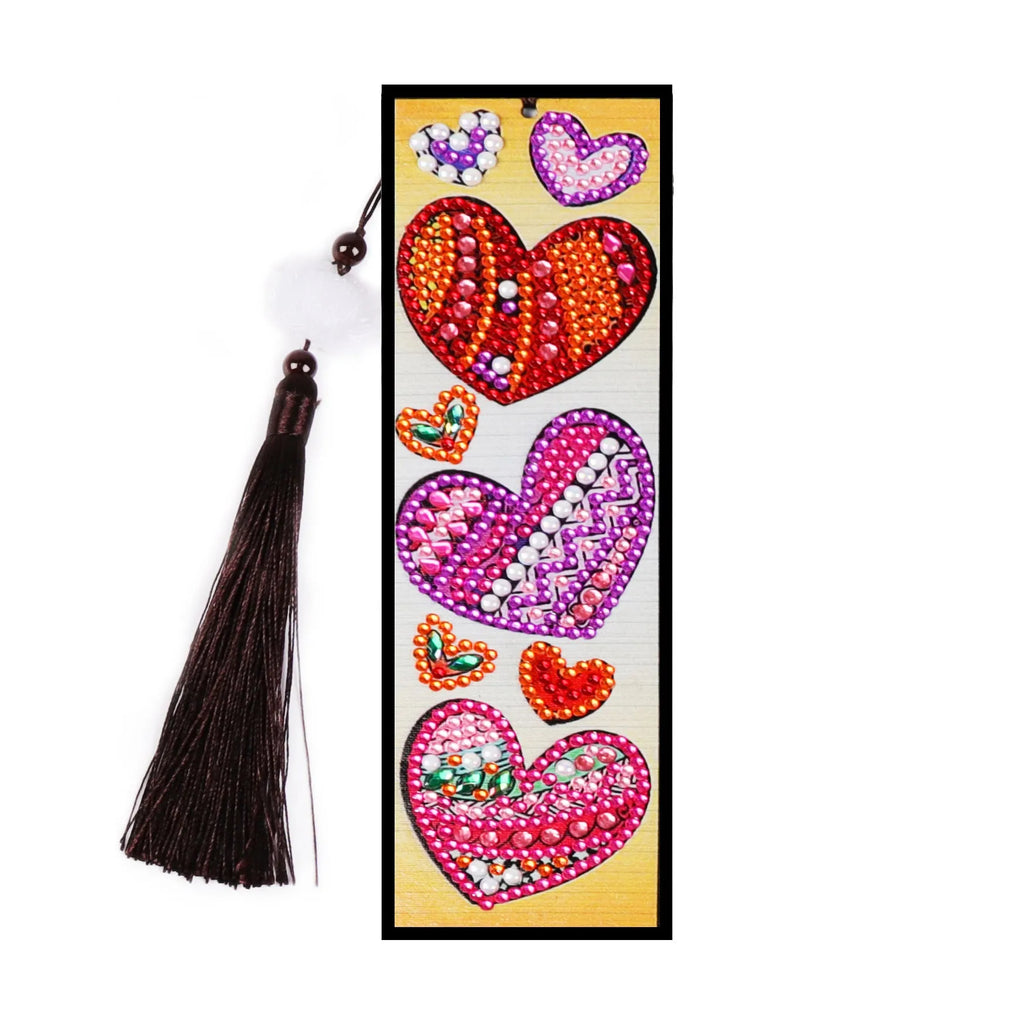 DIY 5D diamond painting bookmark derivative with special-shaped mandala design and floral decoration