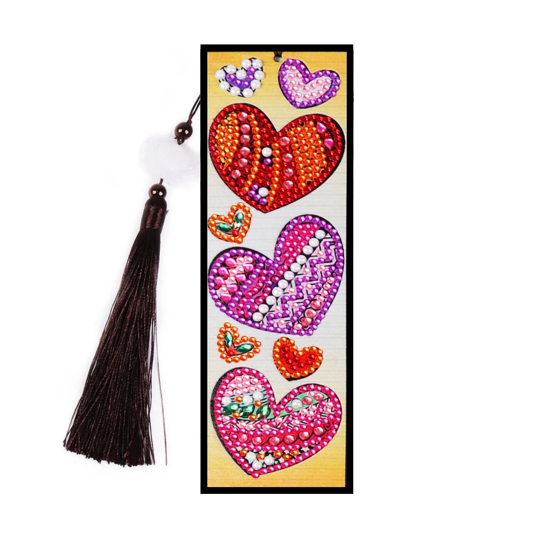 DIY 5D diamond painting bookmark derivative with special-shaped mandala design and floral decoration