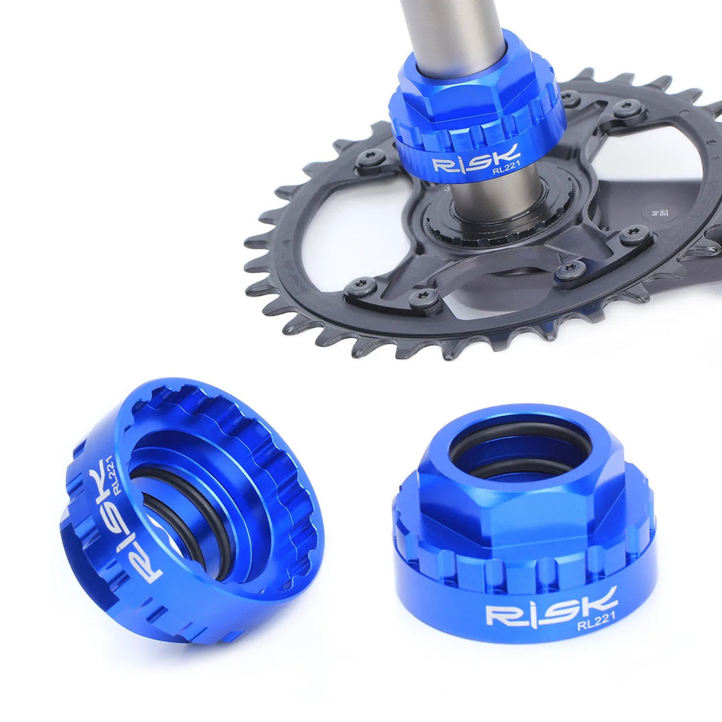 Blue aluminium alloy wrench designed for 12-speed direct mount disc removal on bicycles