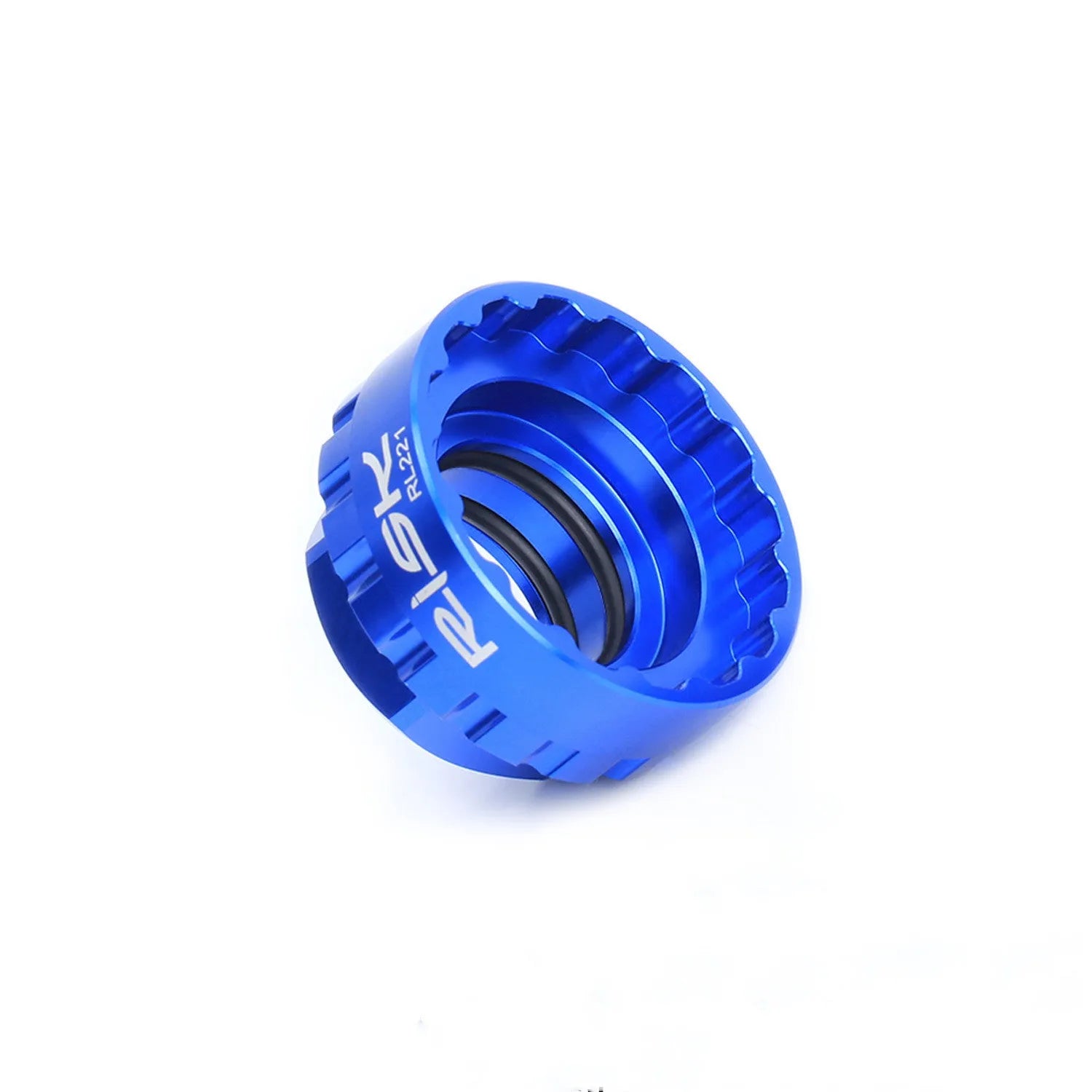 Blue aluminium alloy wrench designed for 12-speed direct mount disc removal on bicycles