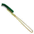 Green elbow nylon wire brush with metal handle for cleaning rust on range hoods