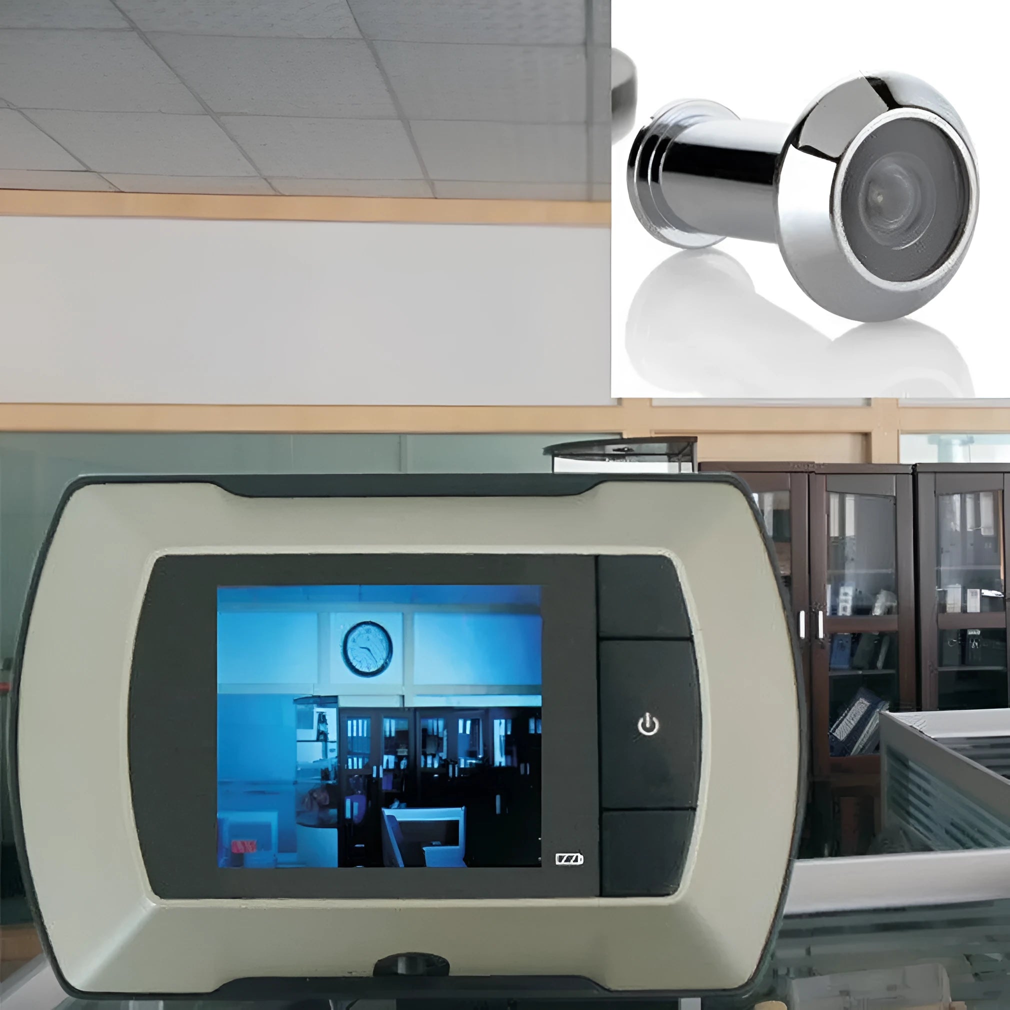 Digital door peephole monitor with 2.4 inch LCD screen and wireless camera