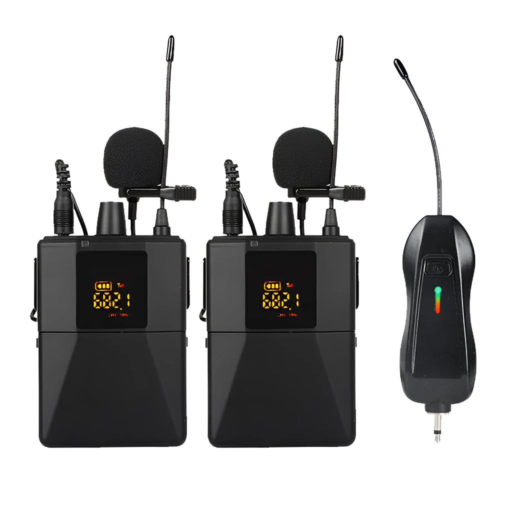 Little Bee X3 black wireless lavalier microphone with clip for clothing attachment