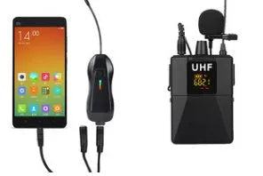 Little Bee X3 black wireless lavalier microphone with clip for clothing attachment