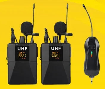 Little Bee X3 black wireless lavalier microphone with clip for clothing attachment