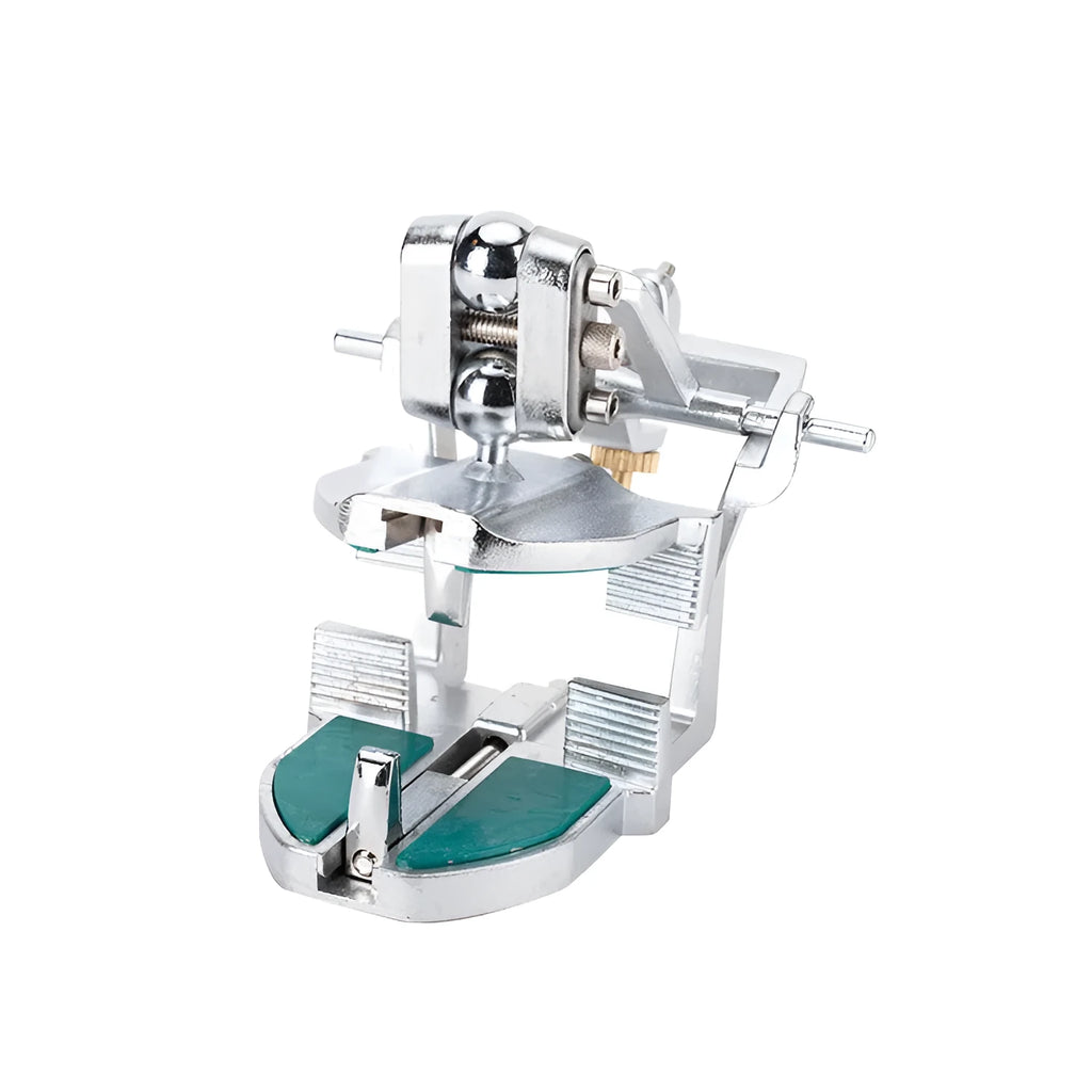 Metal adjustable dental articulator with three adjustment points for adult jaw simulation