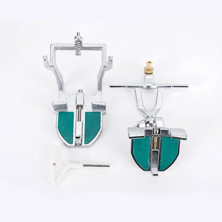 Metal adjustable dental articulator with three adjustment points for adult jaw simulation