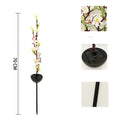 Solar-powered cherry firework string lights with ground stakes for outdoor garden decoration