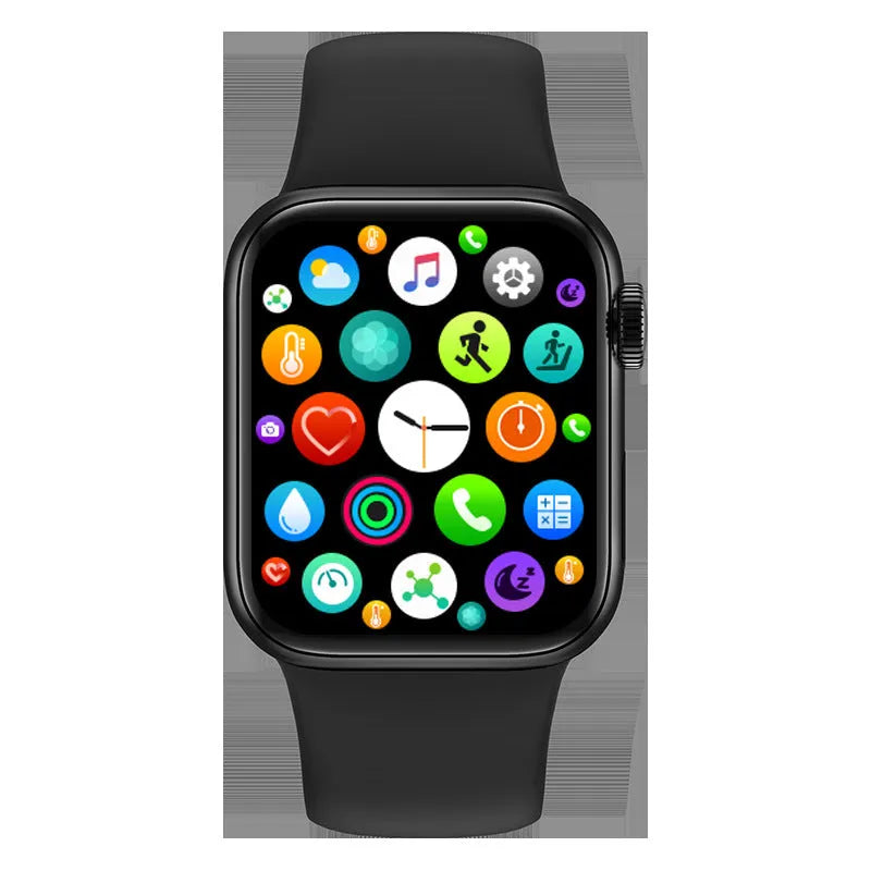 M16Plus smartwatch showing 1.8-inch display with rotary encoder side control in wolf grey colour