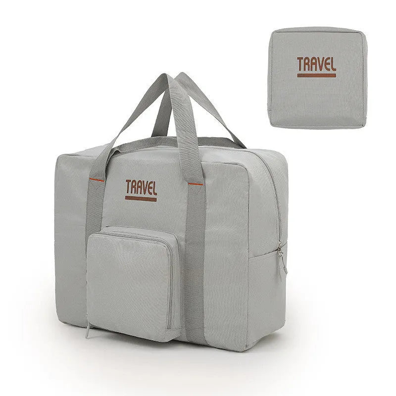 Cube-shaped travel storage organiser bag in Oxford cloth with sealing closure