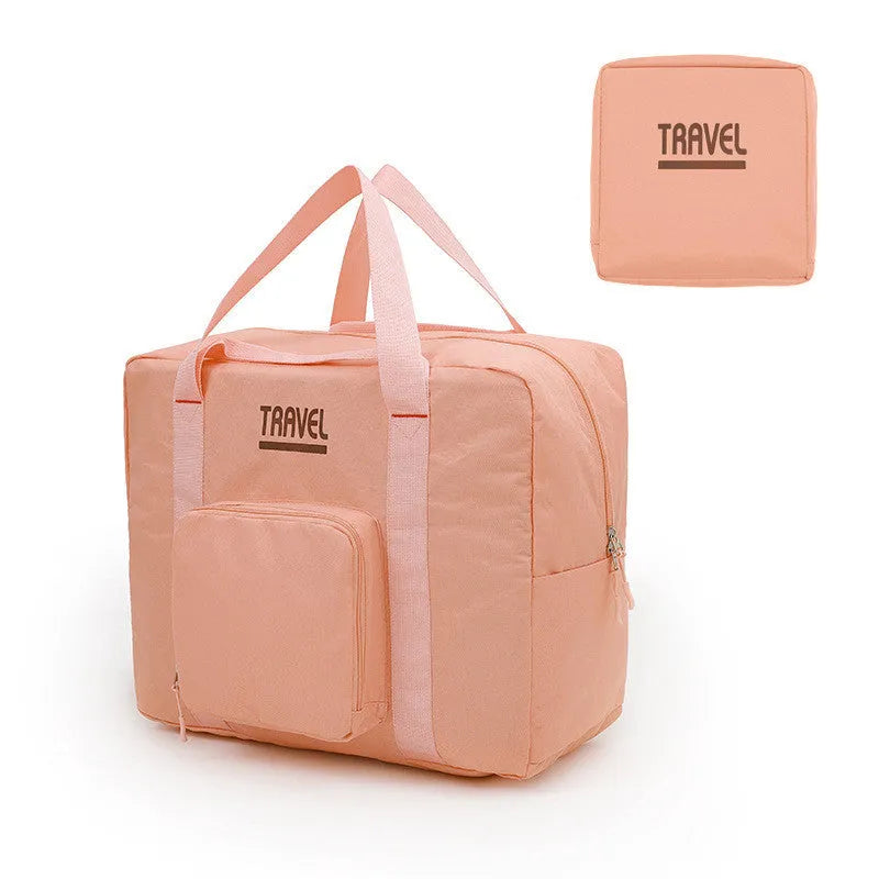 Cube-shaped travel storage organiser bag in Oxford cloth with sealing closure