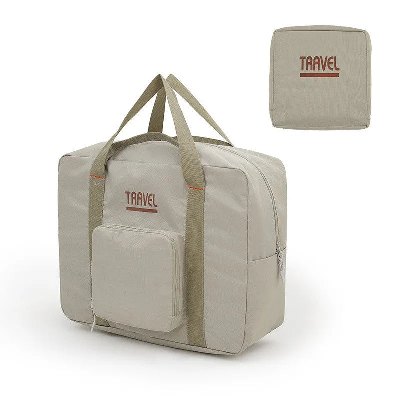 Cube-shaped travel storage organiser bag in Oxford cloth with sealing closure