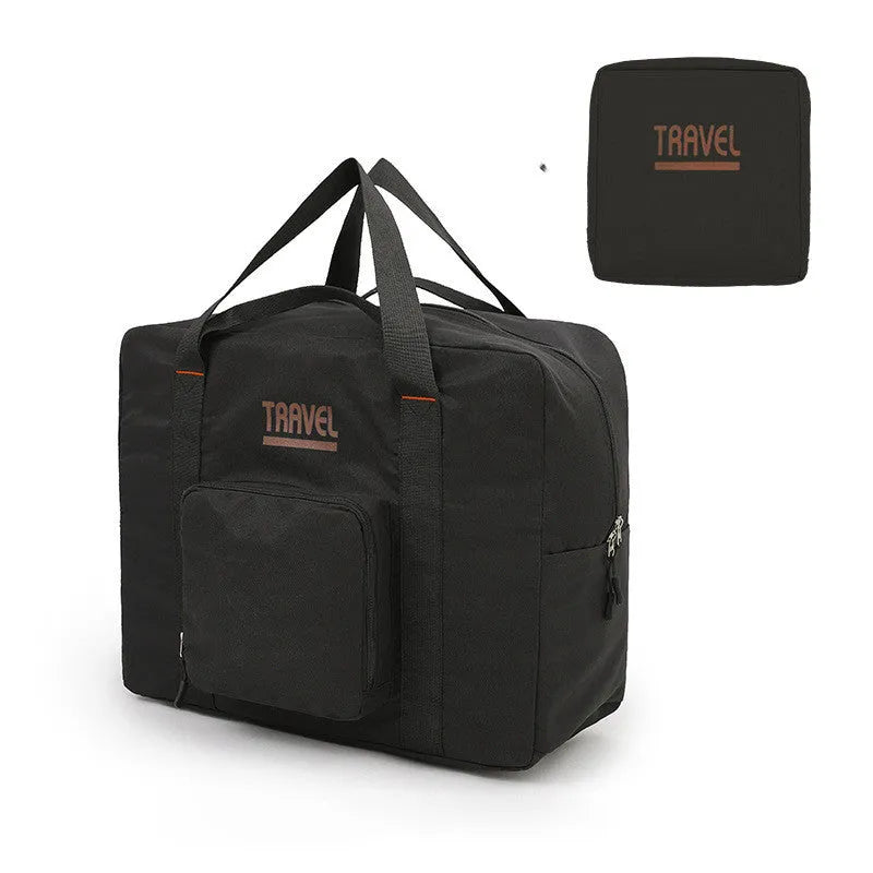 Cube-shaped travel storage organiser bag in Oxford cloth with sealing closure