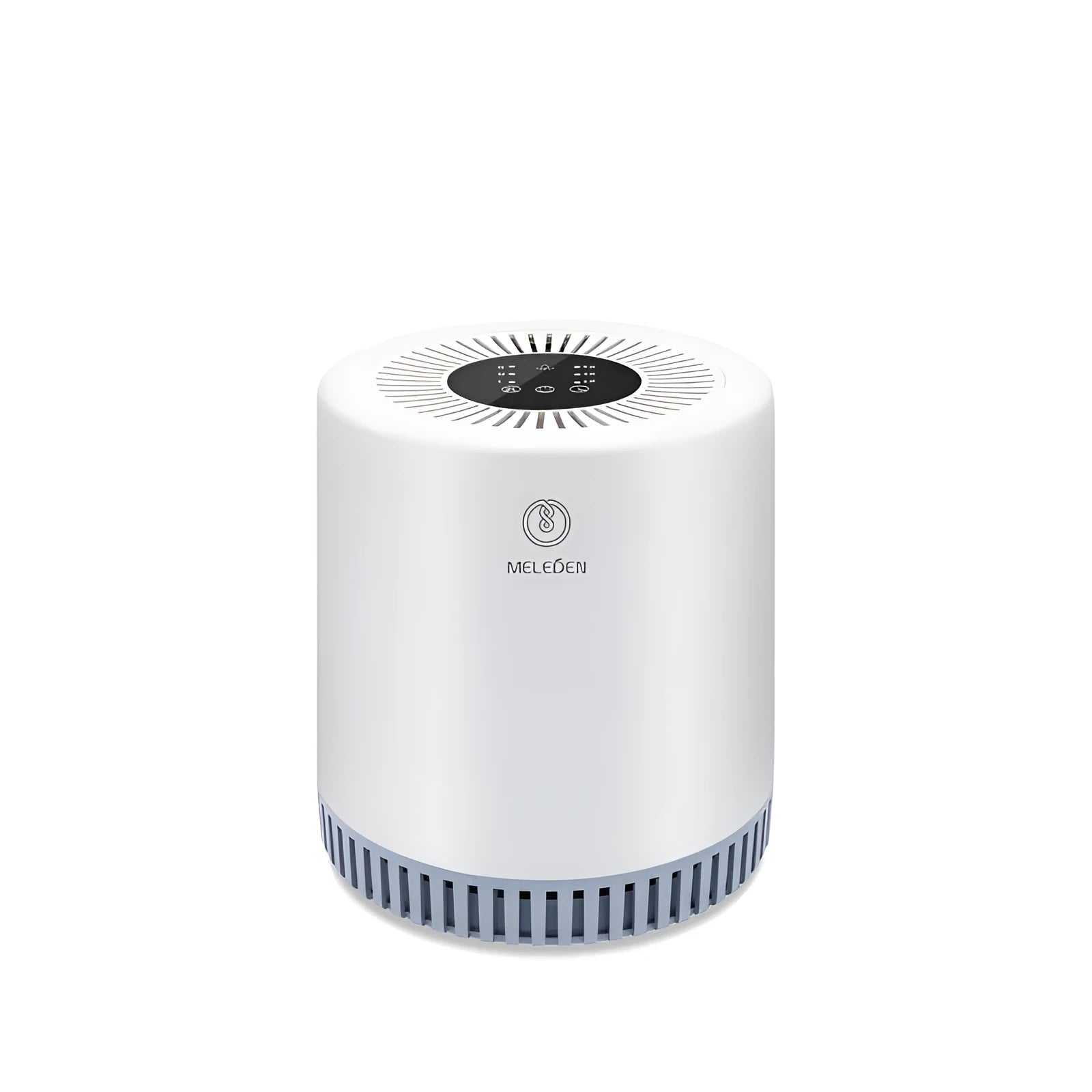 White indoor household air purifier filter element with control panel