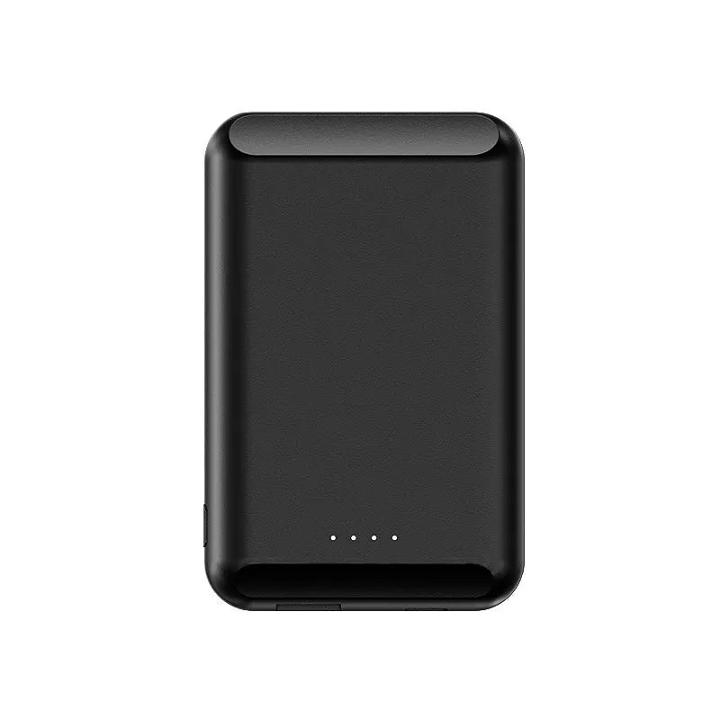 Magnetic wireless power bank in five colours: black, blue, green, pink, white