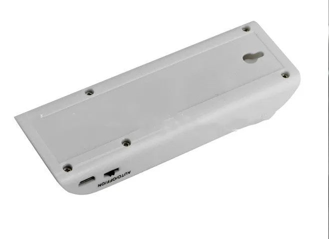 Rechargeable human body sensor LED night light with PVC shade showing white and yellow light options