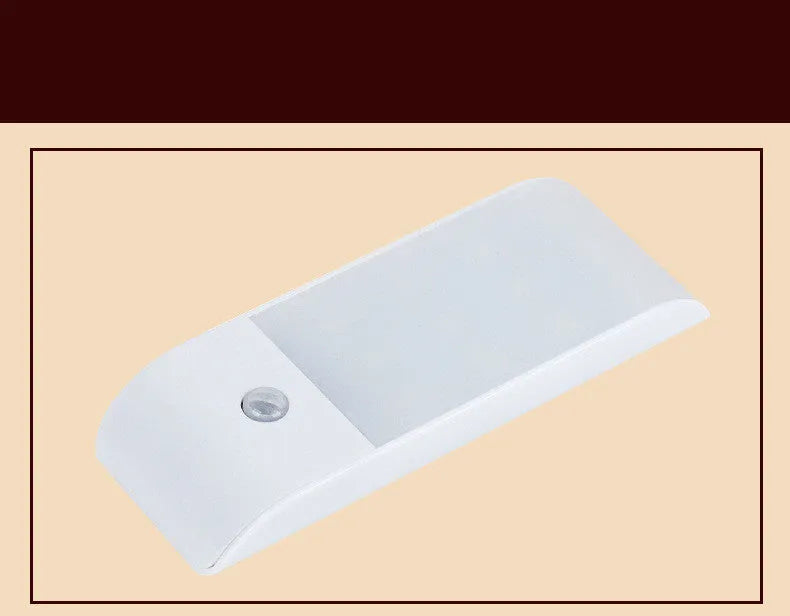 Rechargeable human body sensor LED night light with PVC shade showing white and yellow light options