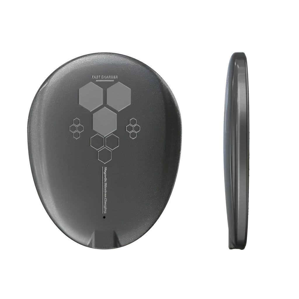 Black magnetic wireless charger C01 model with TYPE-C connector