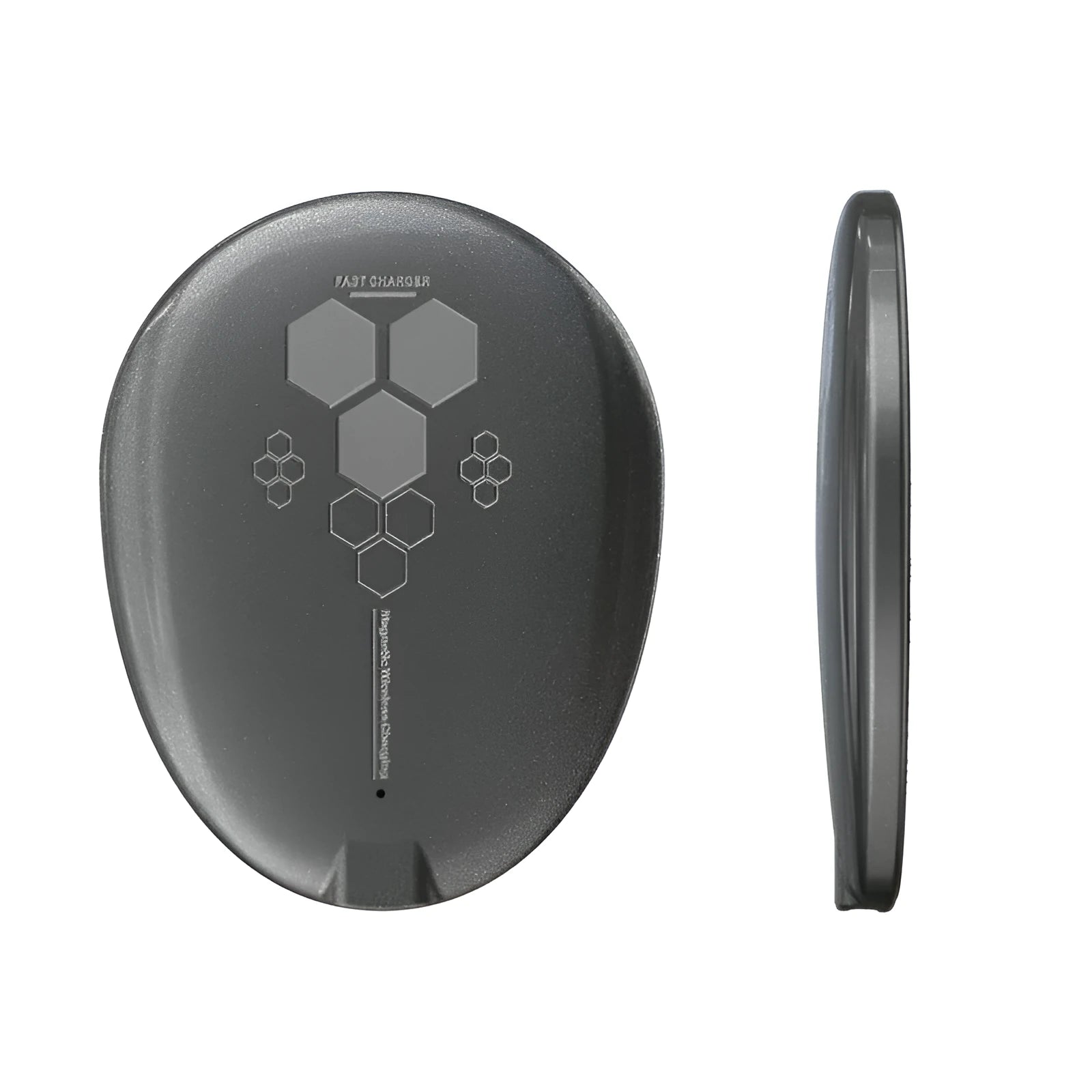Black magnetic wireless charger C01 model with TYPE-C connector
