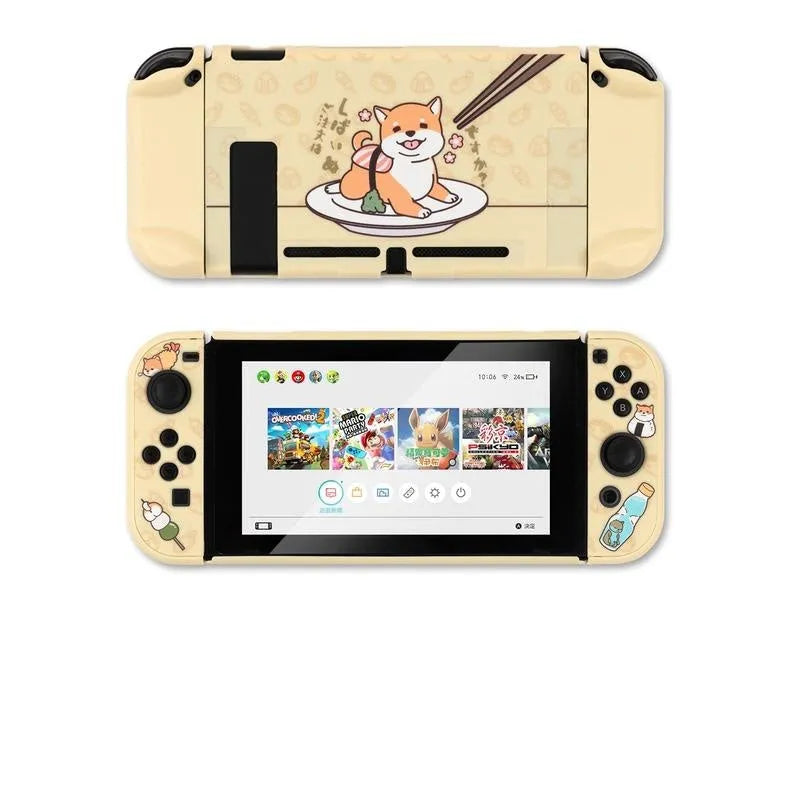 Sea Otter silicone hard cover case for Nintendo Switch Lite with back grip.