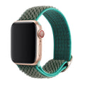 Nylon braided elastic wrist strap with wave pattern for Apple Watch, shown in multiple colour options.