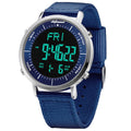 Shifenmei digital sports watch with black strap and electronic display showing time
