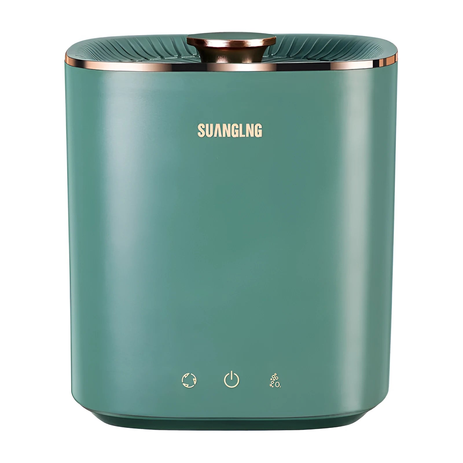 Green or white mini portable washing machine for underwear and socks with ozone sterilisation.