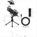 Live broadcast microphone with wired connection and USB power for anchor recording and singing