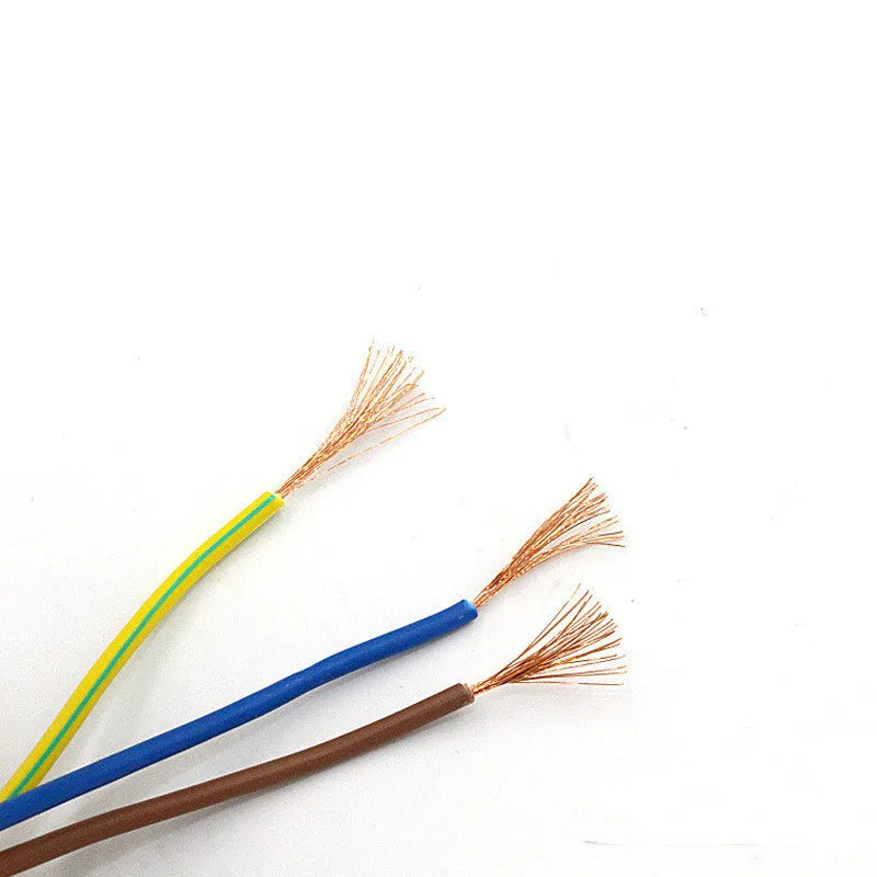 Black American standard three-pin plug power cord, 1.2 metres long with PVC sheath.