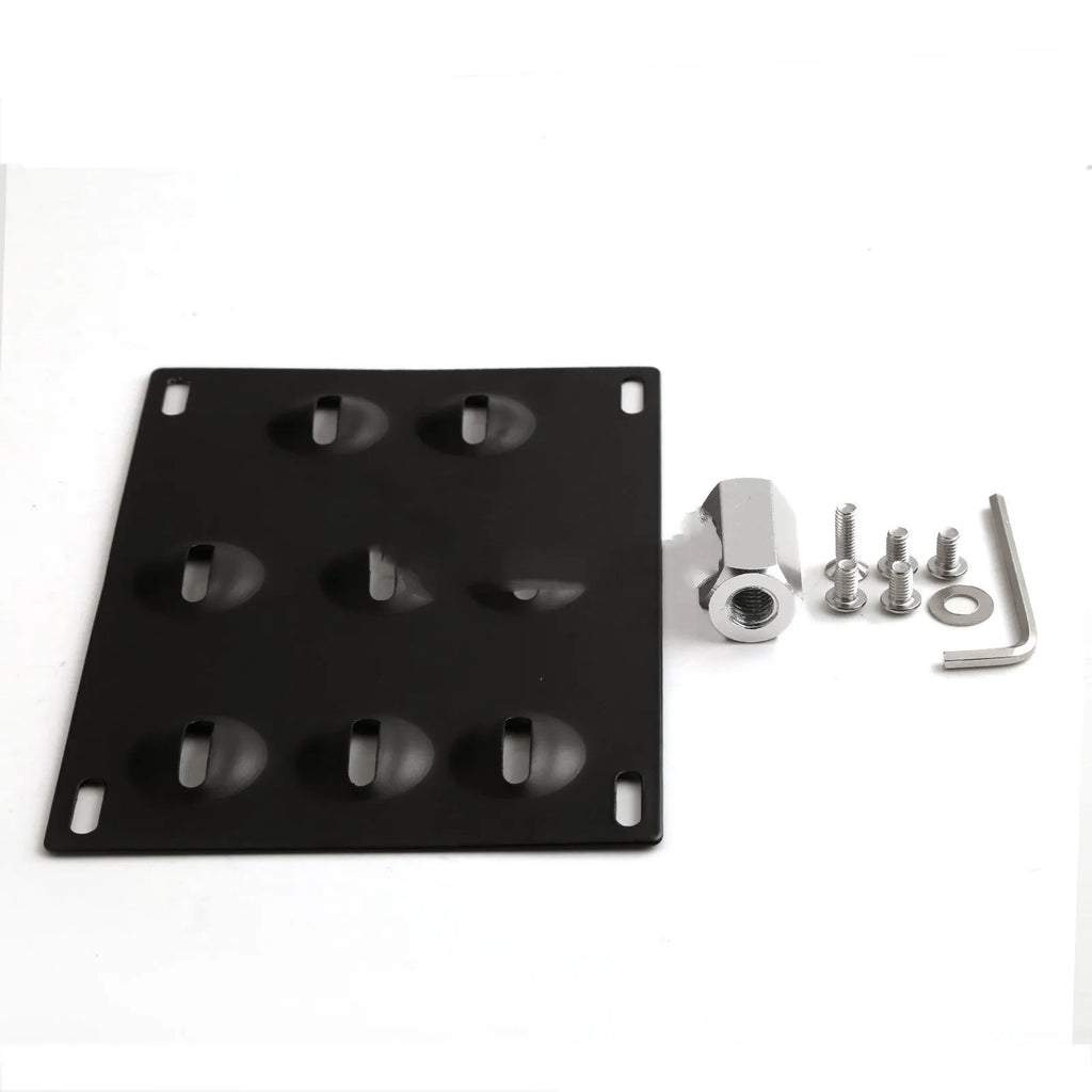 American license plate frame with trailer hook for car modification, steel construction