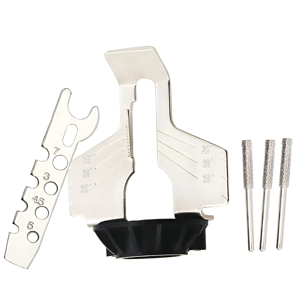 Silver metal electric chain grinding machine for band saw blades measuring 20mm length
