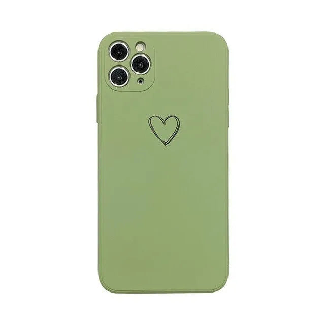 Solid colour TPU silicone phone case for Apple iPhone on a table