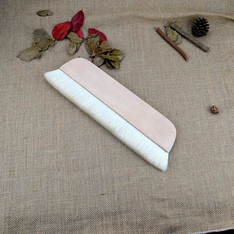 Wool brush for art mounting and shading on paint paste boards in picture colour