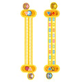 Yellow plastic digital decomposition ruler for children's maths learning, 24.5 cm long.