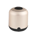Hieha XQ11 mini cylinder-shaped portable Bluetooth speaker in black, silver, red, gold, or pink.