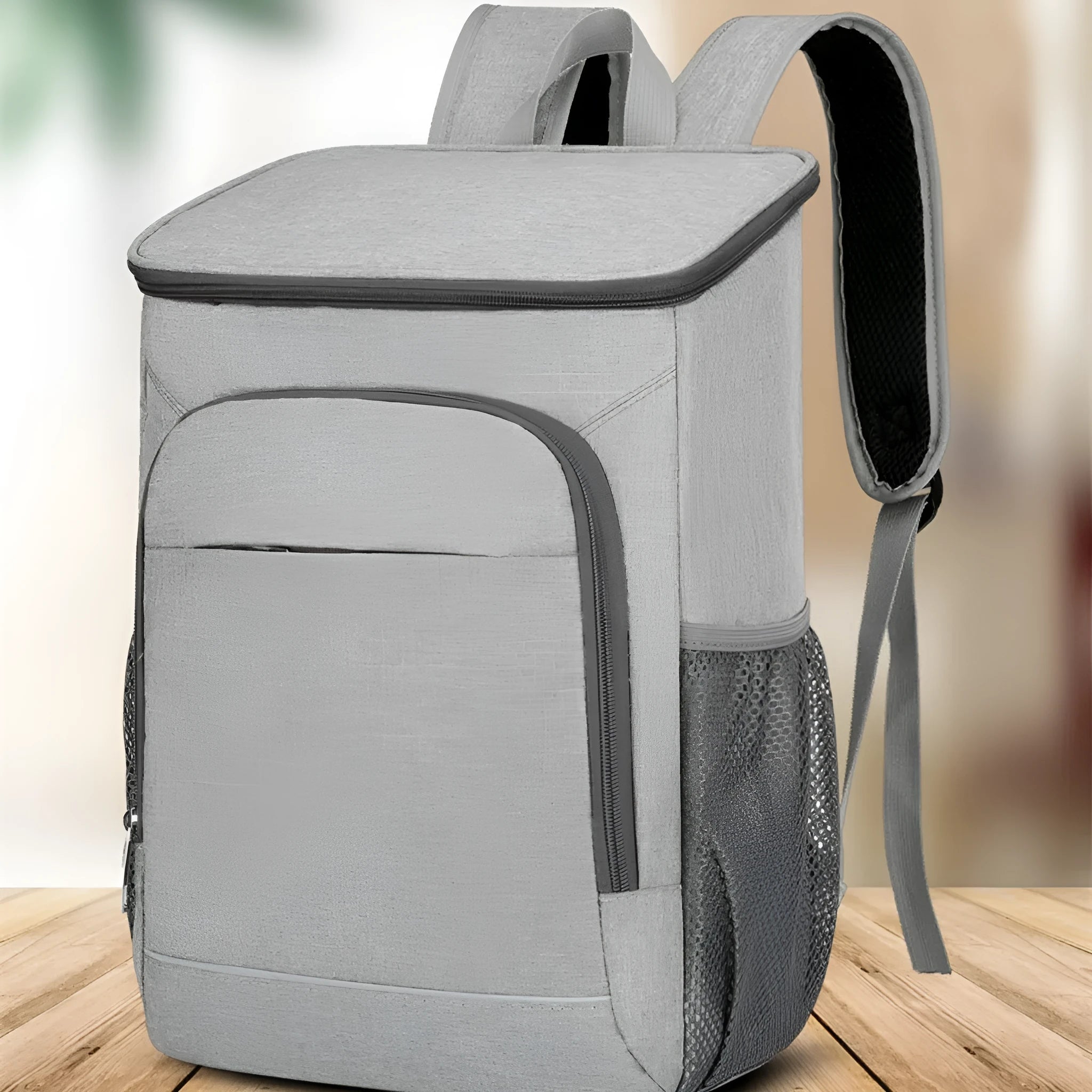 Large capacity outdoor thermal picnic backpack in Oxford cloth with curved shoulder straps and dry wet separation