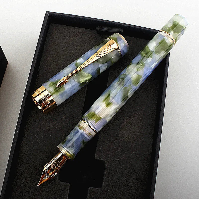 Deep bath green metal pen with selectable 0.5mm 0.7mm or 1.0mm nib options