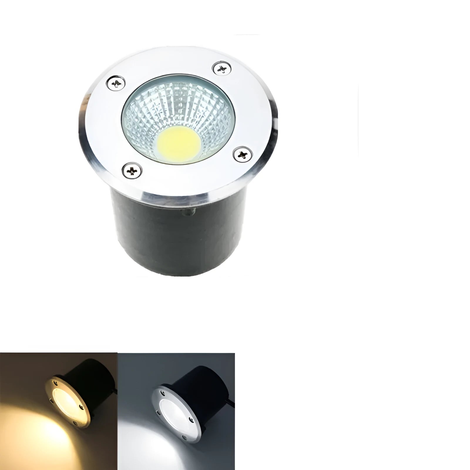 Black stainless steel LED COB underground light for outdoor garden or pathway lighting