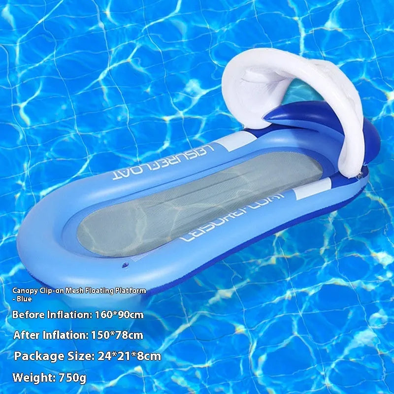 PVC inflatable floating row with thick sequins and wave design in multiple colour patterns