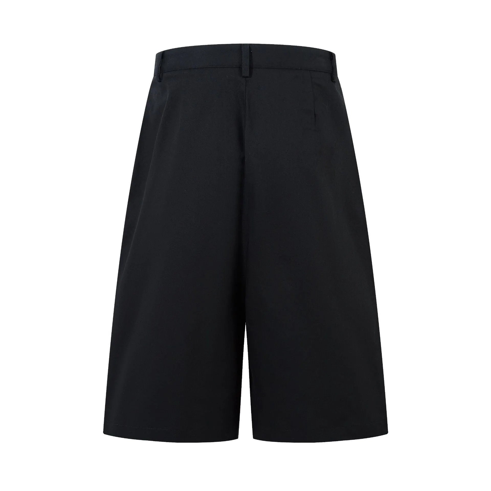 Retro wide leg straight denim middle pants in black and green colours with loose fit and zipper fly