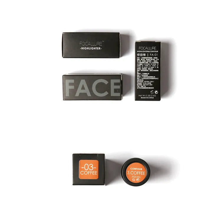 Perfection Face Contour Highlighter makeup palette open showing four colour pans labelled A, B, C, and D.