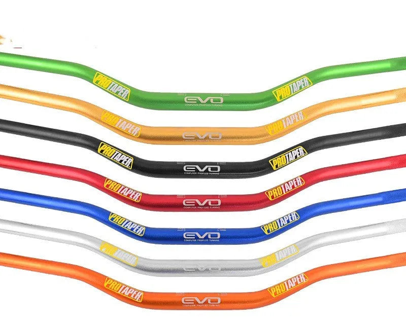 Orange aluminium alloy scrambling motorcycle handlebar with 28mm clamp and 80cm width specification