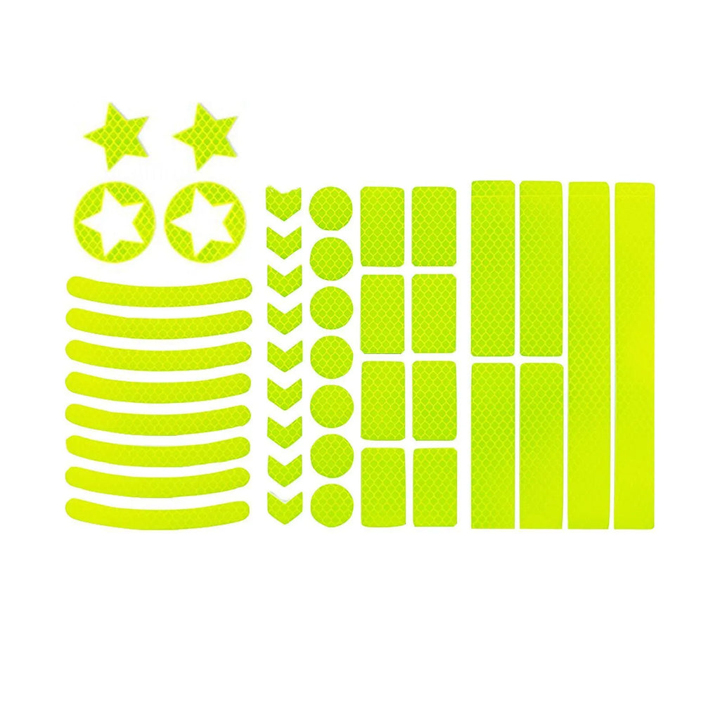 Bicycle reflective tape with geometric grid pattern in four colour options measuring 11.5 by 21cm