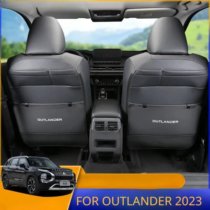 Three leather anti-kick pads for 2023 Outlander seat armrest and centre console protection